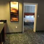 Hotel living area and bedroom Courtyard Marriott